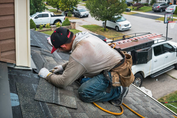Professional Roofing technician working in Pine Brook, NJ